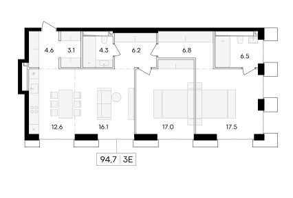 Продажа 3-комнатной элитной квартиры в ЖК Life time. площадь 94.70м2. цена: 61 300 000 руб