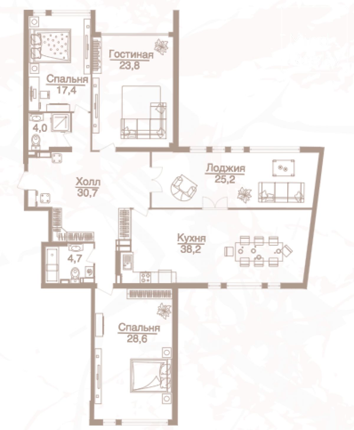 Продажа 4-комнатной элитной квартиры в ЖК Onyx deluxe. площадь 172.50м2. цена: 63 618 000 руб
