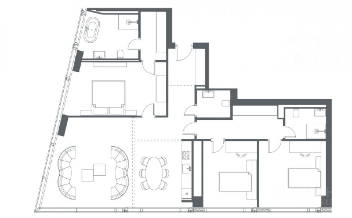 Продажа 4-комнатной элитной квартиры в ЖК Capital Towers. площадь 145.30м2. цена: 160 645 133 руб