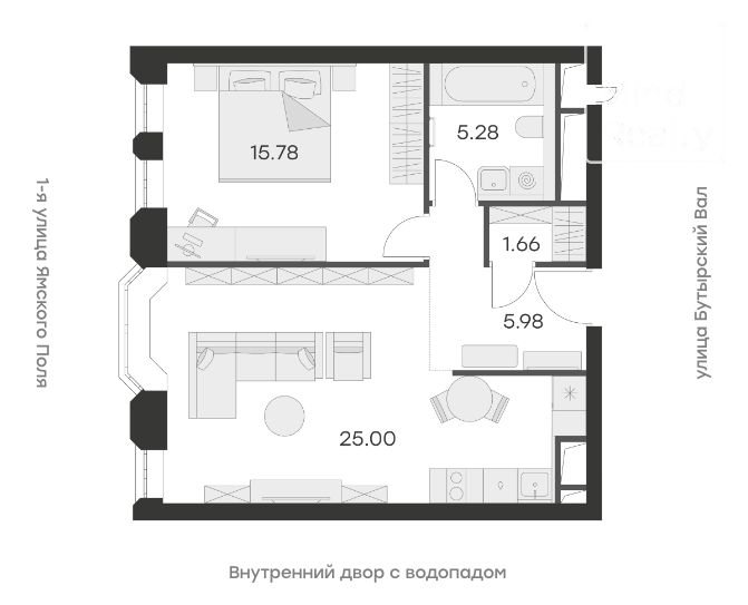 Продажа 2-комнатных апартаментов в ЖК GloraX Aura Белорусская. площадь 53.70м2. цена: 36 950 000 руб