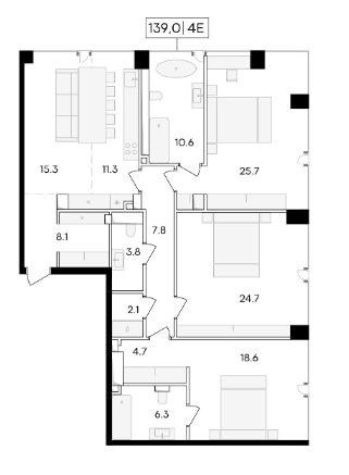 Продажа 4-комнатной элитной квартиры в ЖК Life time. площадь 139.00м2. цена: 98 490 000 руб